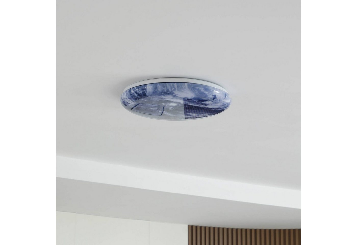 Lindby Deckenleuchten Orbi, LED, Kunststoff Blau universalweiß IP20, LED 32,2 W gesamt, universalweiß – Bild 2 von 5