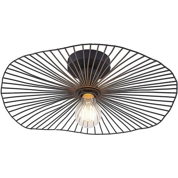 Lindby Deckenleuchten Ruota, Metall, Schwarz IP20, 1 x 60 W