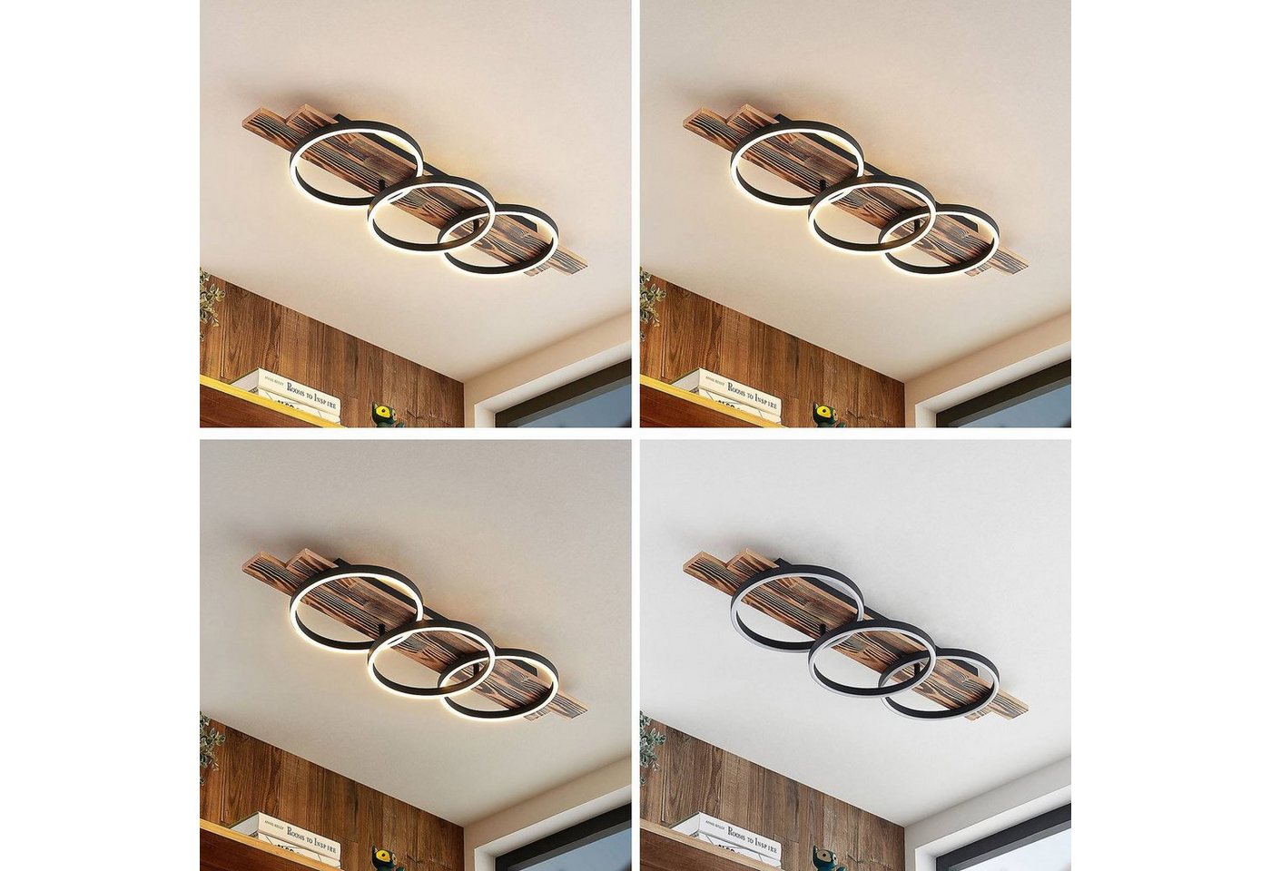 Lindby Deckenleuchten Sentoa, Enthalten, LED 32,4 W gesamt, warmweiß – Bild 4 von 5