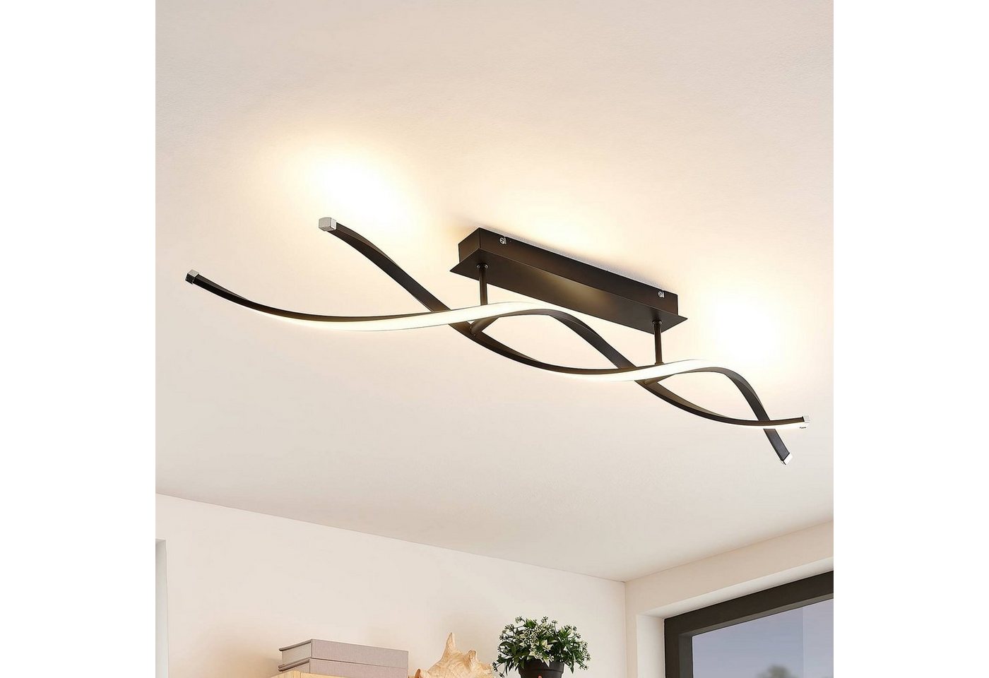 Lindby Deckenleuchten Welina, Enthalten, LED 20 W gesamt, warmweiß – Bild 2 von 5