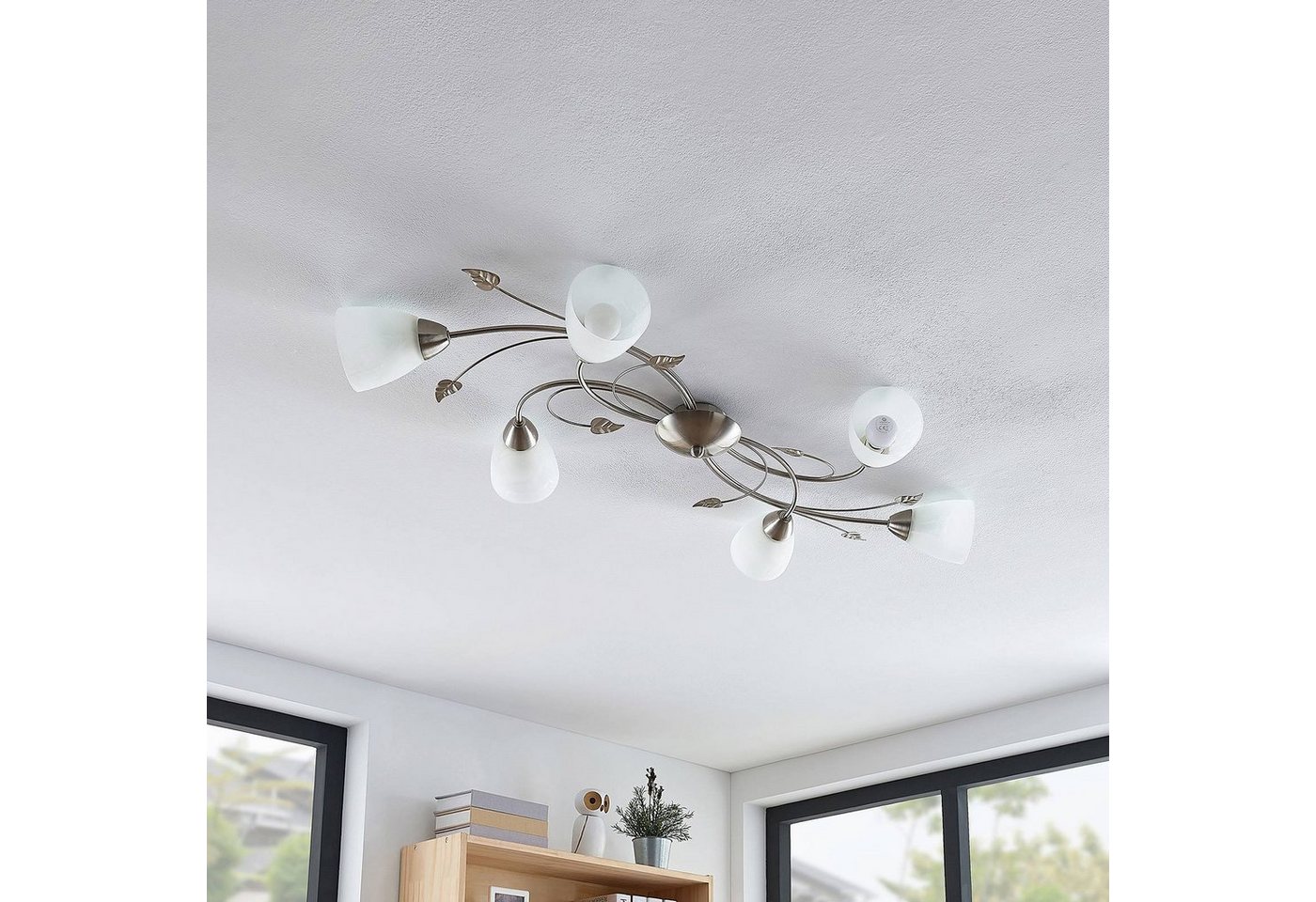 Lindby Deckenleuchten Yannie, Metall, Alu IP20, 6 x 4,5 W LED – Bild 4 von 5