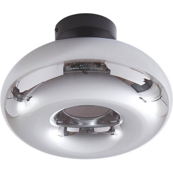Lindby Deckenleuchten Zehra, Glas Schwarz IP20, 1 x 15 W LED