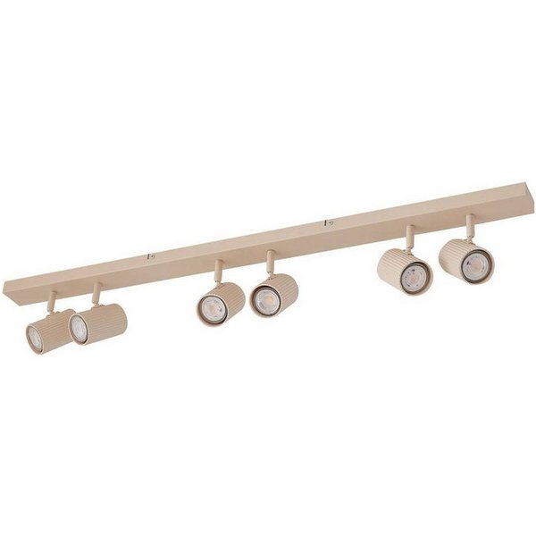 Lindby Deckenstrahler Kardis, Metall, Creme IP20, 6 x 10 W LED