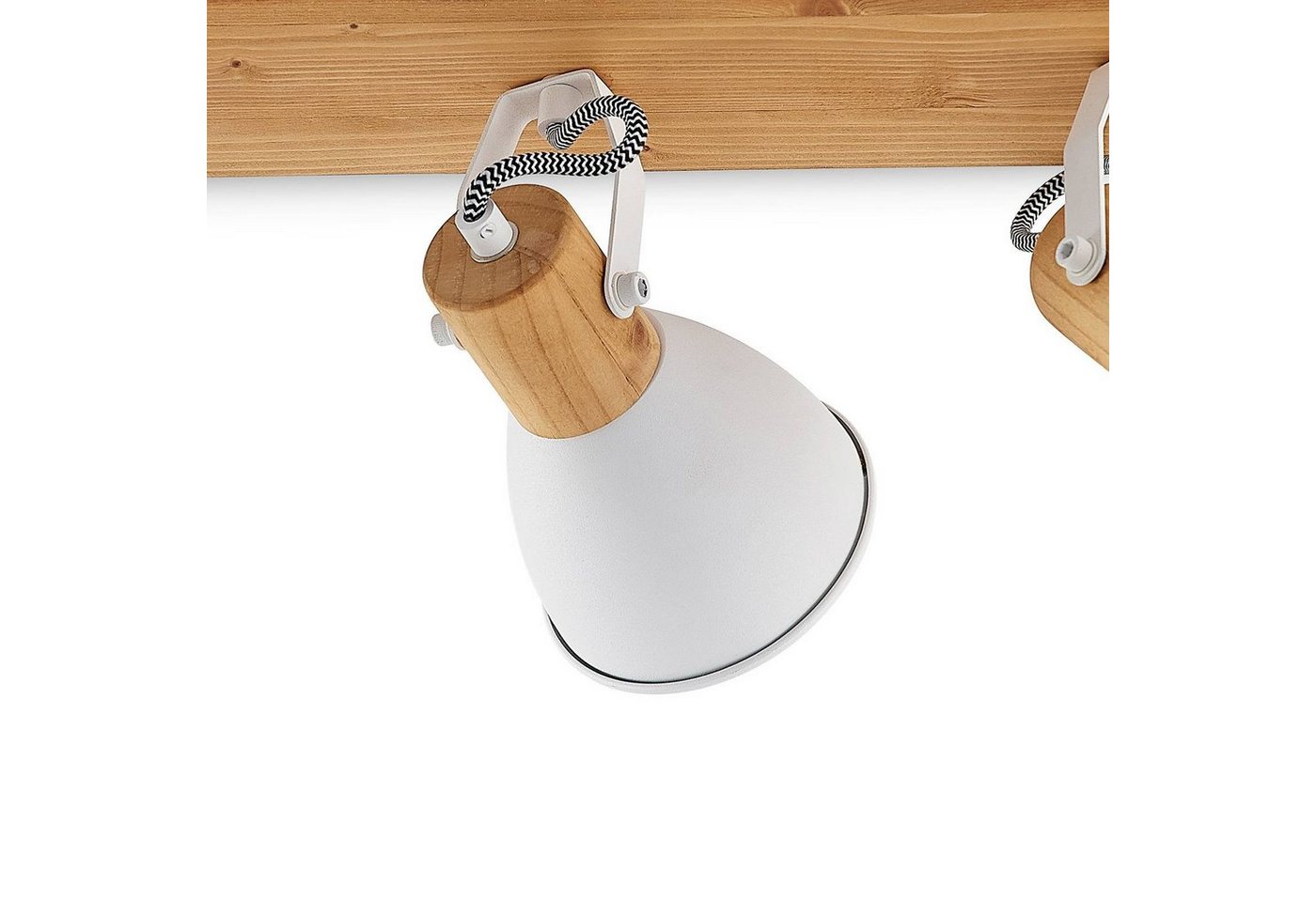 Lindby Deckenstrahler Merela, Holz IP20, 3 x 20 W – Bild 5 von 5