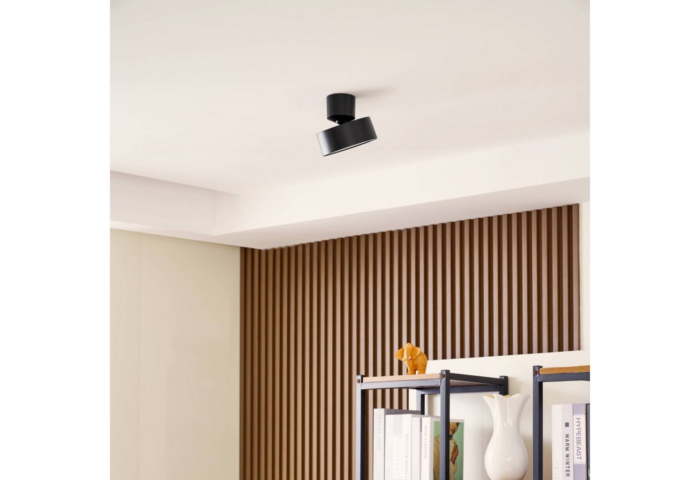 Lindby Deckenstrahler Nivoria, LED, Metall, Schwarz warmweiß IP20, LED 15 W gesamt, warmweiß – Bild 4 von 5