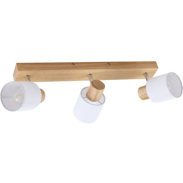 Lindby Deckenstrahler Wanessa, Holz IP20, 3 x 10 W LED