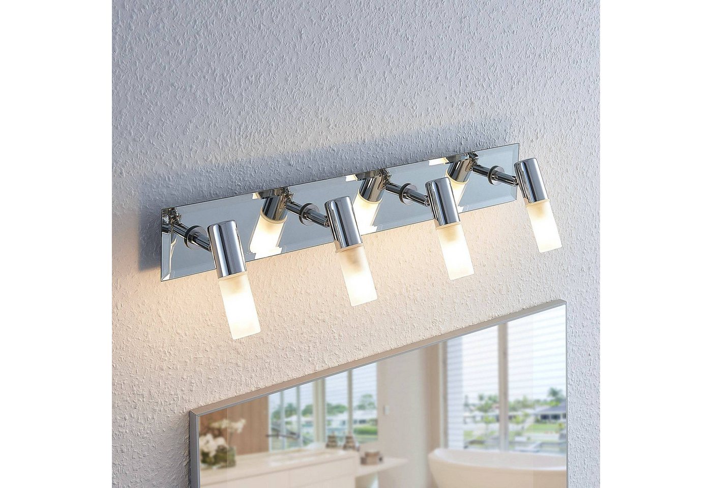 Lindby Deckenstrahler Zela, Metall, Chrom IP44, 4 x 8 W LED – Bild 2 von 5