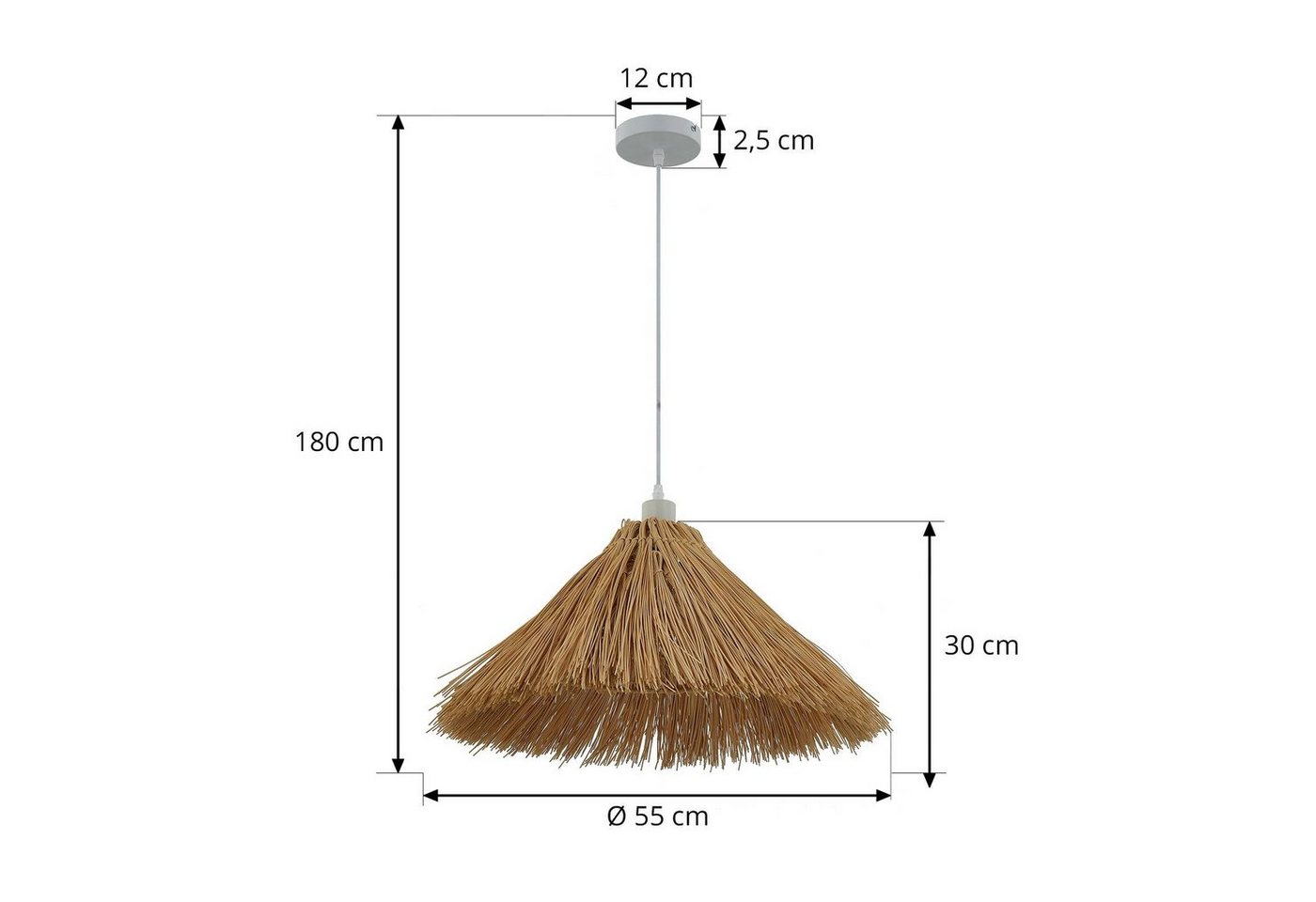 Lindby Hängeleuchte Borys, IP20, 1 x 15 W LED – Bild 4 von 5