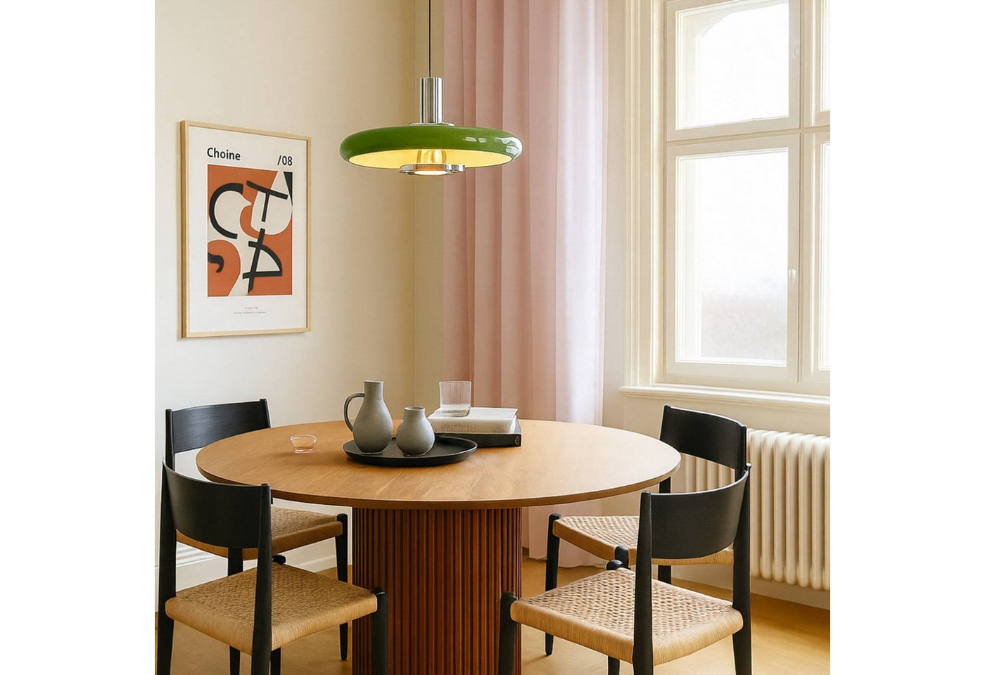 Lindby Hängeleuchte Branford, Metall, Grün IP20, 1 x 15 W LED – Bild 3 von 5