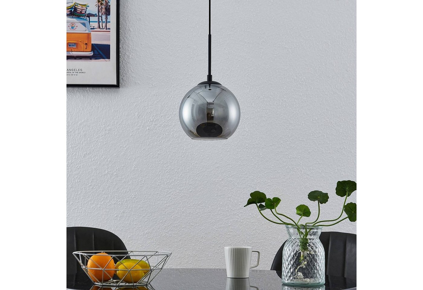 Lindby Hängeleuchte Jurian, Metall, Alu IP20, 1 x 15 W LED – Bild 4 von 5