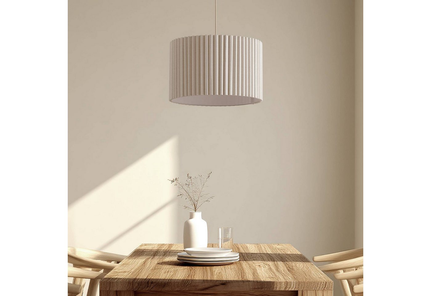 Lindby Hängeleuchte Libbie, Creme IP20, 1 x 15 W LED – Bild 4 von 5