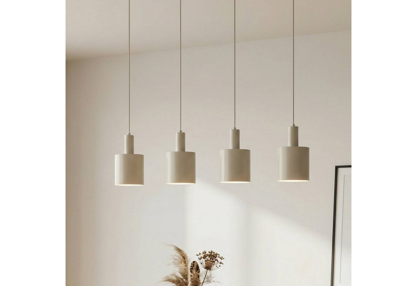 Lindby Hängeleuchte Ovelia, Metall, Creme IP20, 4 x 15 W LED – Bild 2 von 5