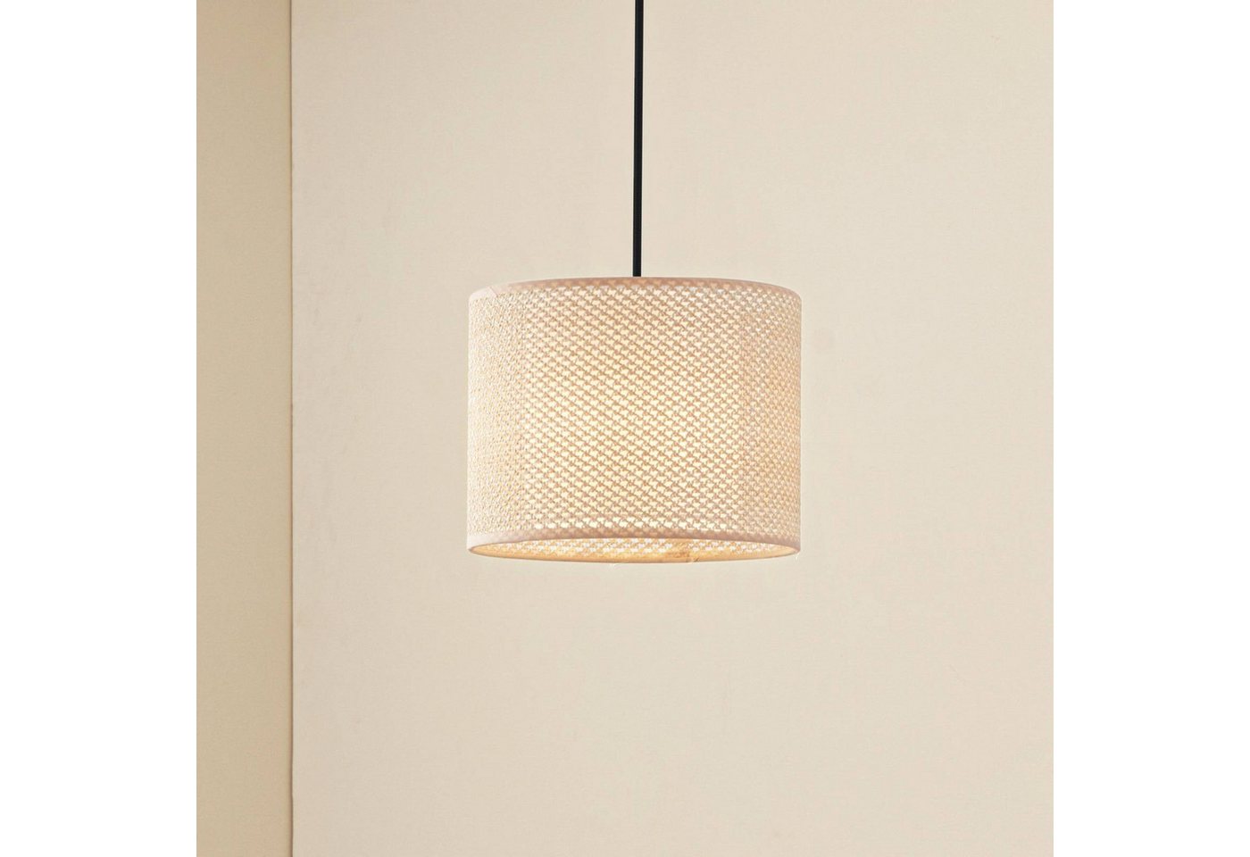 Lindby Hängeleuchte Soula, Kunststoff Creme IP20, 1 x 15 W LED – Bild 2 von 5