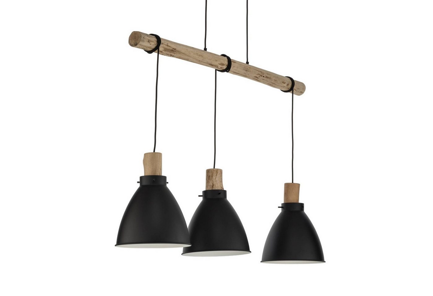 Lindby Hängeleuchte Trebale, Metall, Schwarz IP20, 3 x 60 W – Bild 5 von 5