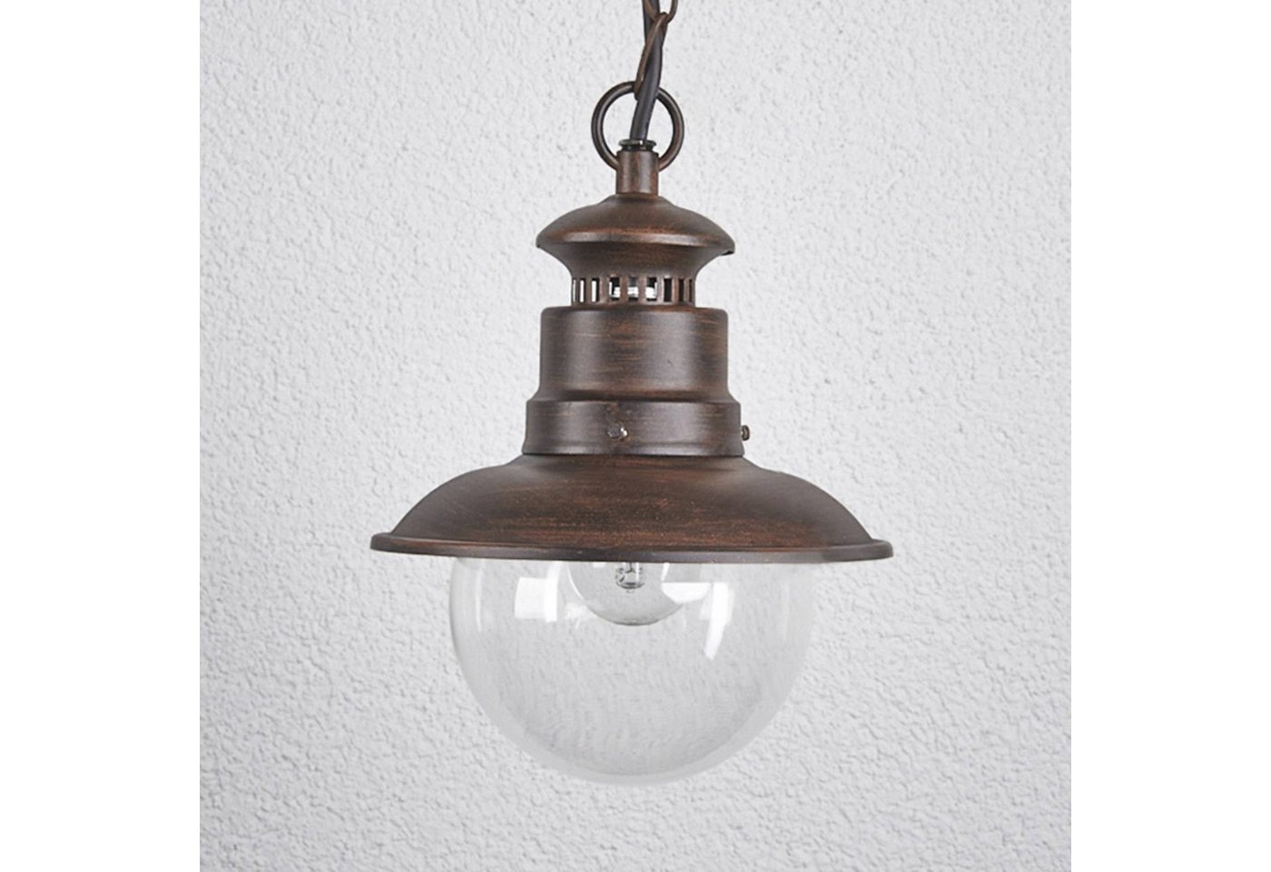 Lindby Hängeleuchten Eddie, Braun IP44, 1 x 60 W – Bild 4 von 5