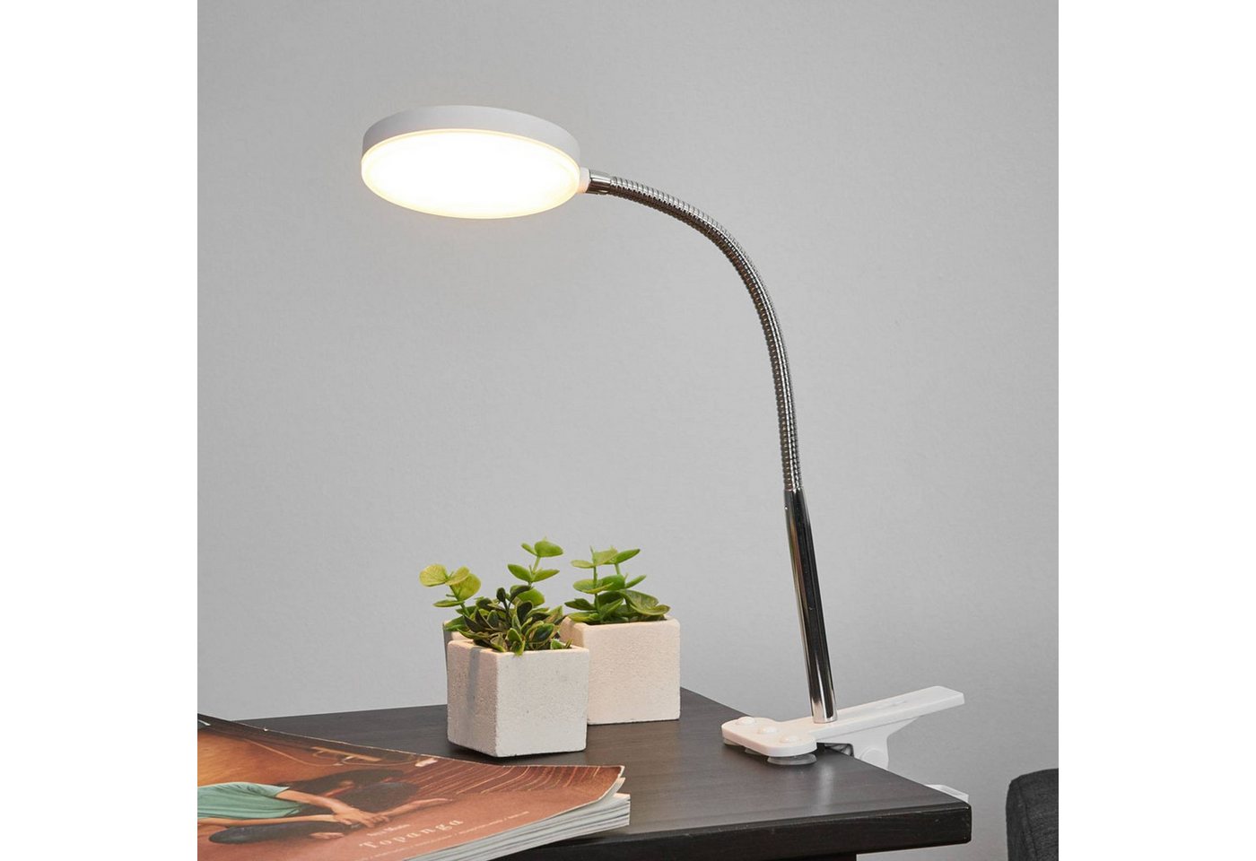 Lindby Klemmleuchte Milow, 1 x 4,8 W LED, warmweiß – Bild 2 von 5