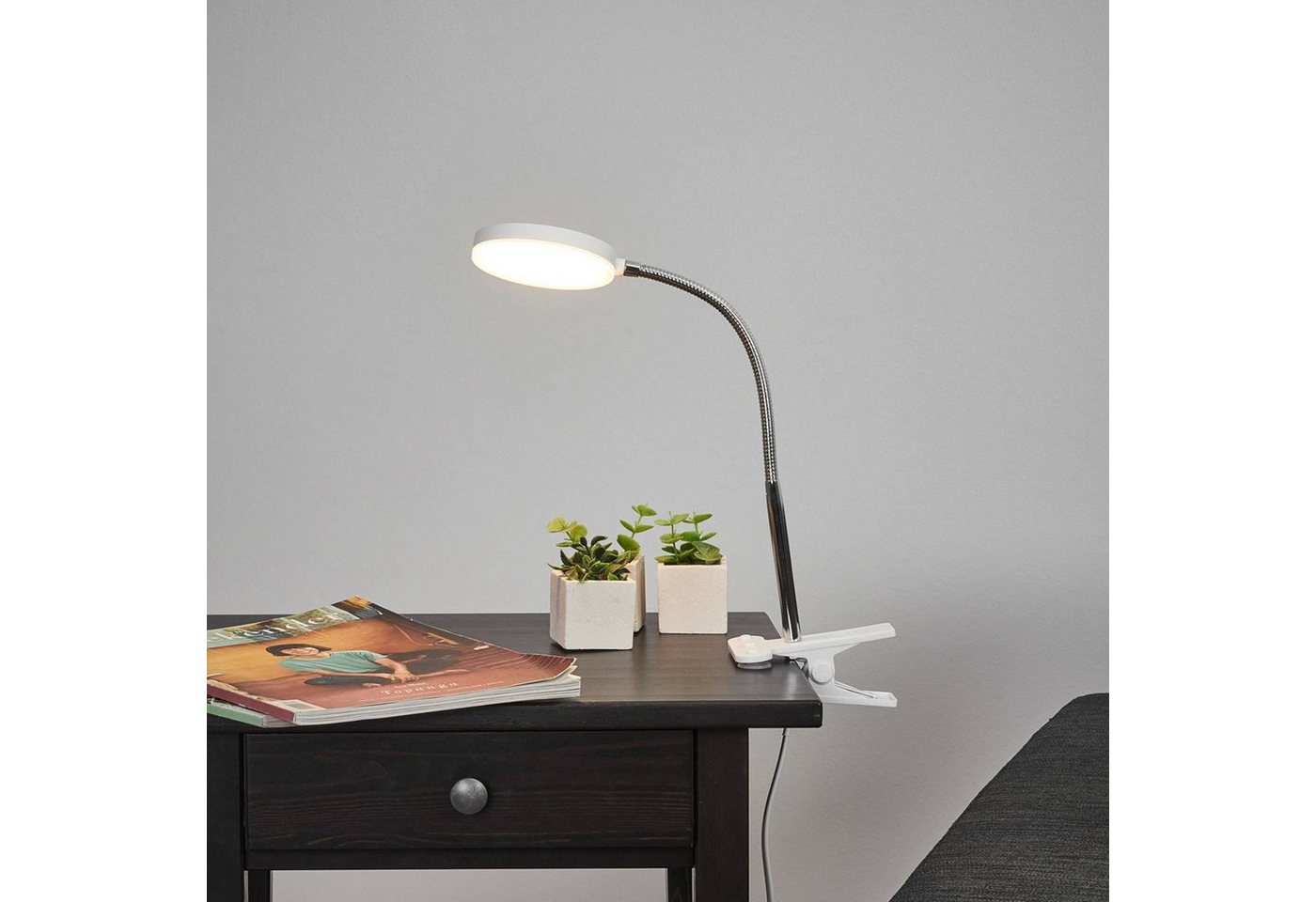 Lindby Klemmleuchte Milow, 1 x 4,8 W LED, warmweiß – Bild 3 von 5