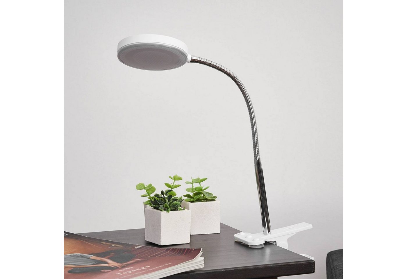 Lindby Klemmleuchte Milow, 1 x 4,8 W LED, warmweiß – Bild 5 von 5