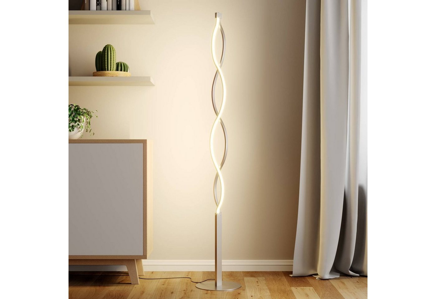 Lindby Stehlampe Auron, Enthalten, 2 x 10 W LED, warmweiß – Bild 2 von 5
