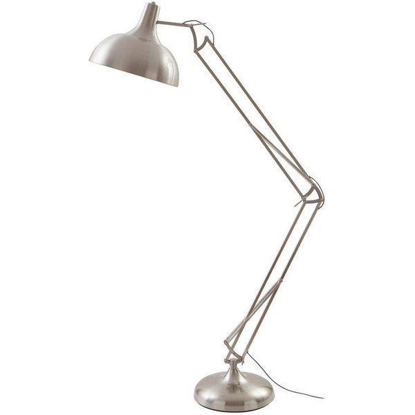 Lindby Stehlampe Leia, Metall, Chrom IP20, 1 x 15 W LED