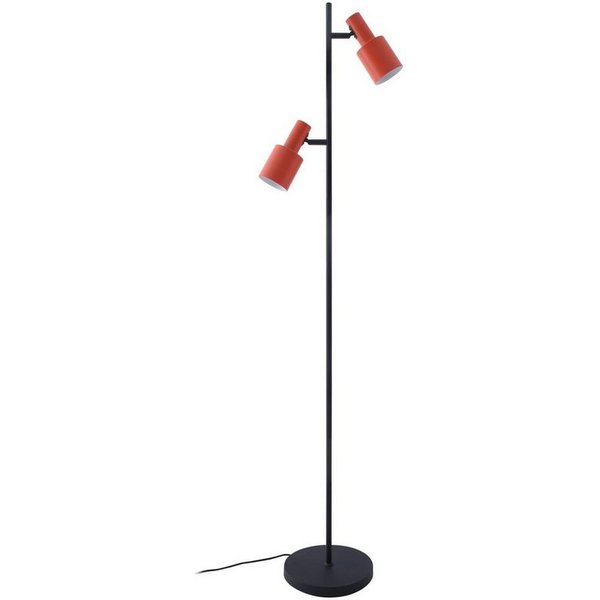 Lindby Stehlampe Ovelia, Metall, Schwarz IP20, 2 x 15 W LED
