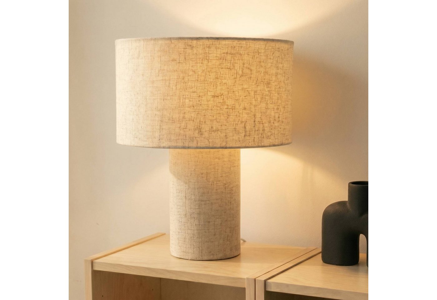 Lindby Tischleuchte Elfie, Creme IP20, 1 x 15 W LED – Bild 2 von 5
