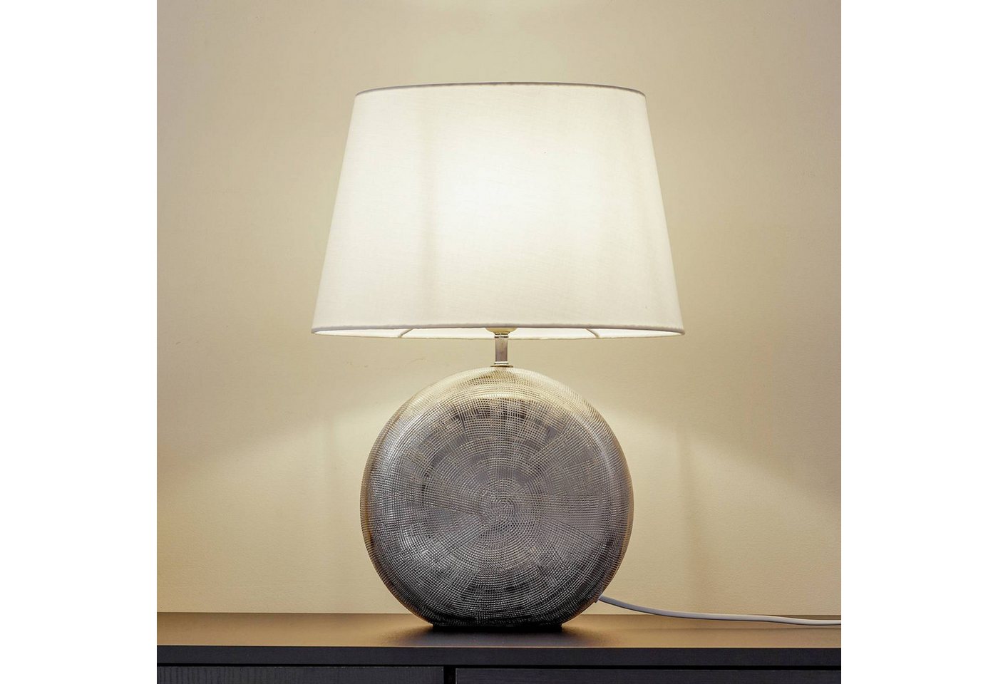 Lindby Tischleuchte Florentino, Weiß IP20, 1 x 15 W LED – Bild 2 von 5