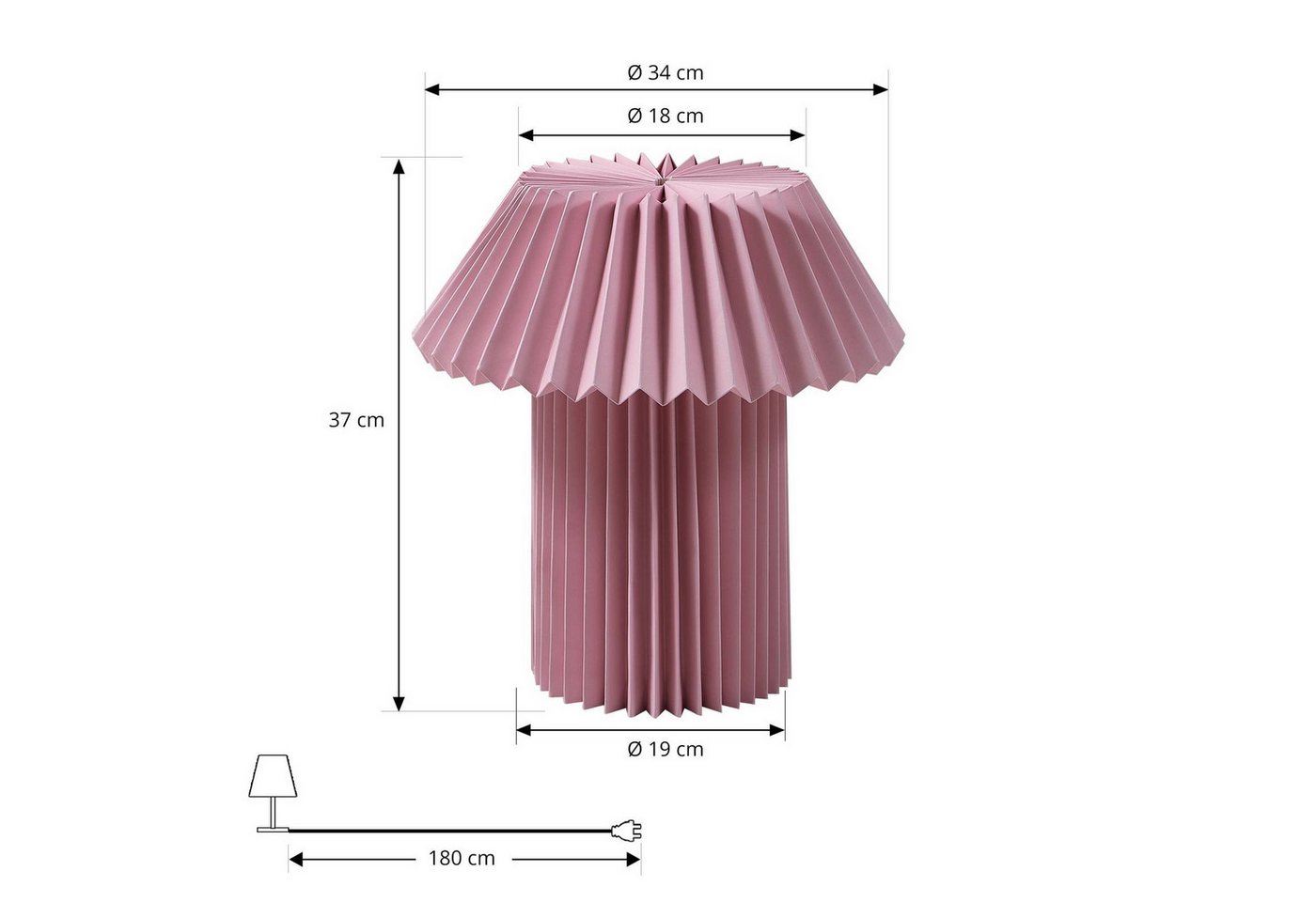 Lindby Tischleuchte Magali, IP20, 1 x 10 W LED – Bild 5 von 5