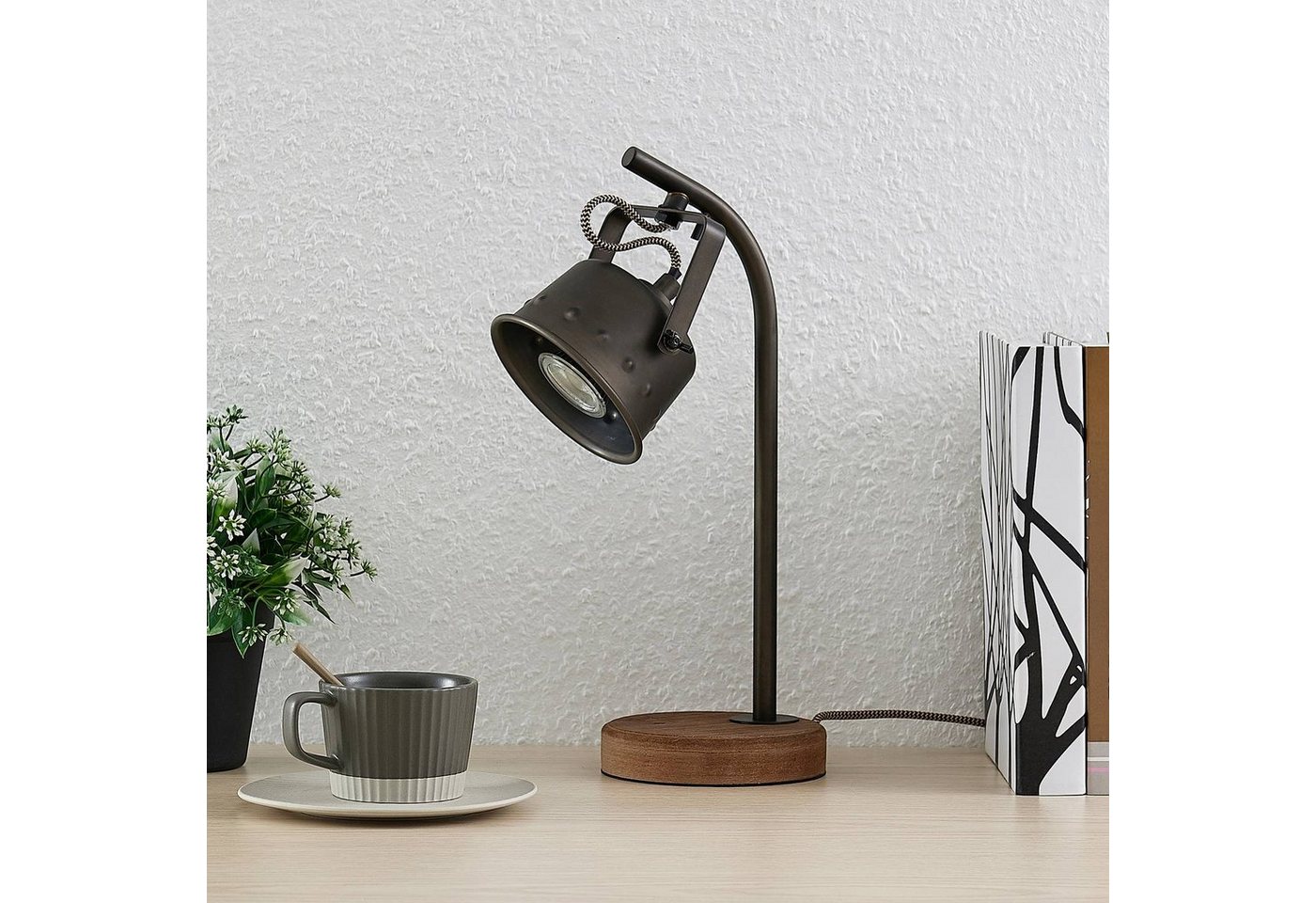 Lindby Tischleuchte Rubinjo, Metall IP20, 1 x 35 W – Bild 3 von 5