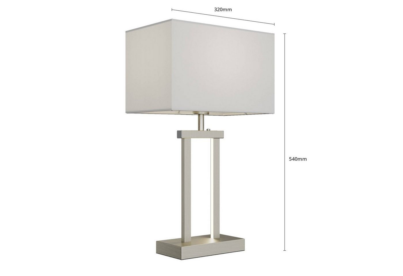 Lindby Tischleuchte Sigurd, Enthalten, 1 x 60 W E27 (exkl) + 1 x 5,5 W LED (inkl) – Bild 4 von 5