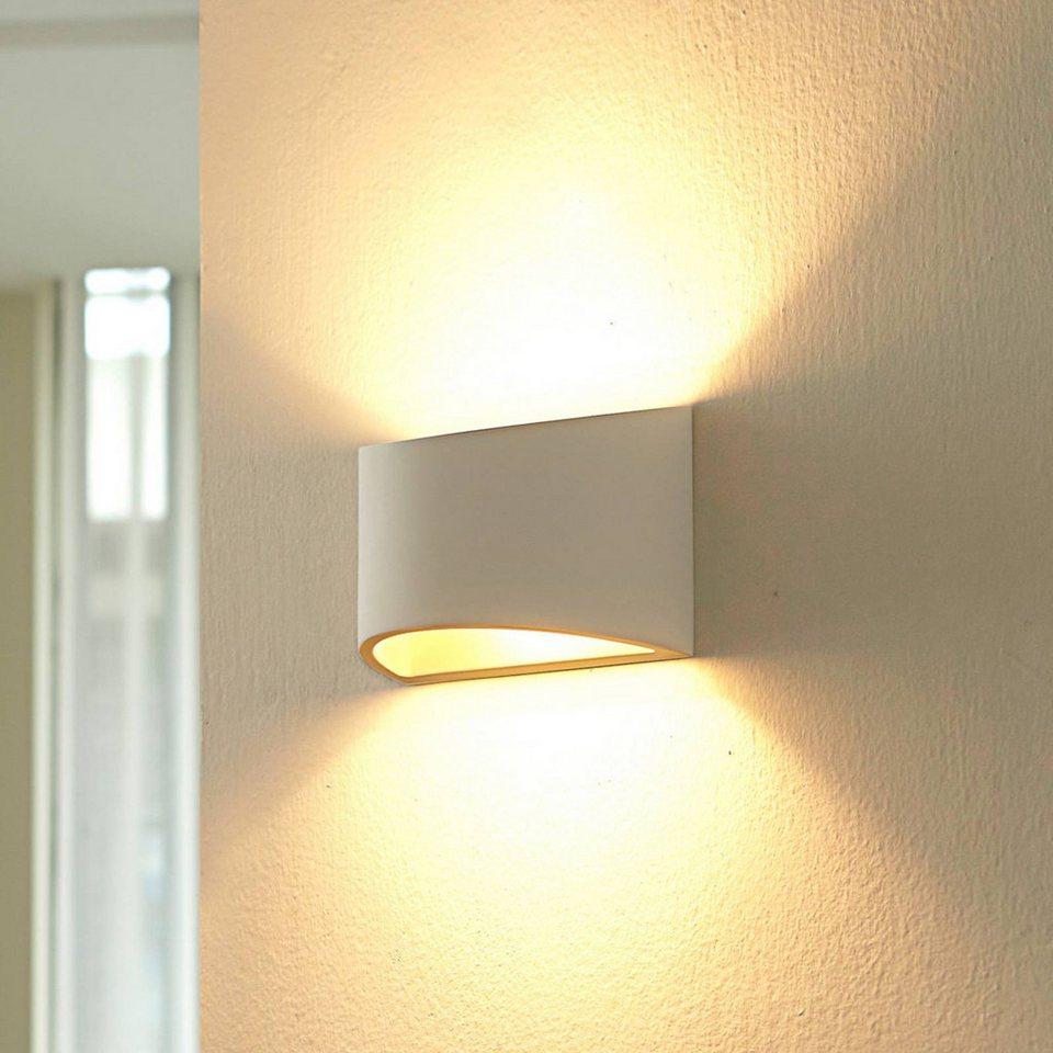 Lindby Wandleuchte Heiko, Gips Weiß IP20, 1 x 5 W LED – Bild 2 von 5
