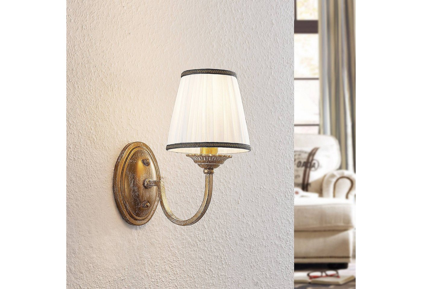 Lindby Wandleuchte Lumiel, Bronze IP20, 1 x 40 W – Bild 2 von 5