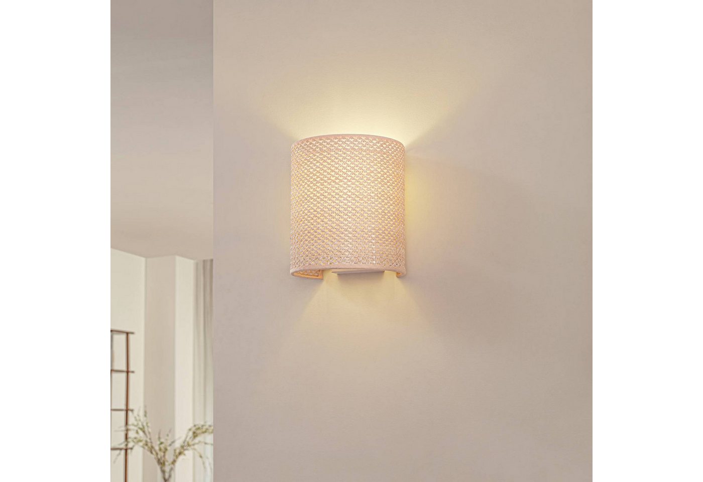 Lindby Wandleuchte Soula, Kunststoff Creme IP20, 1 x 15 W LED – Bild 3 von 5