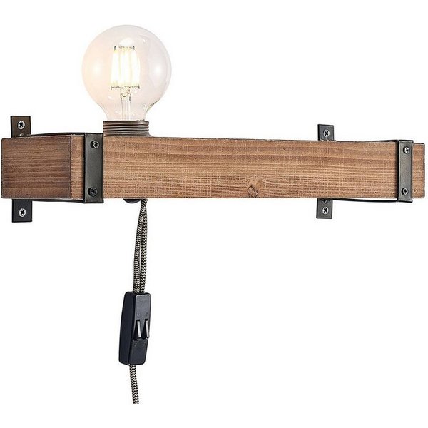 Lindby Wandleuchte Sverina, Holz IP20, 1 x 40 W