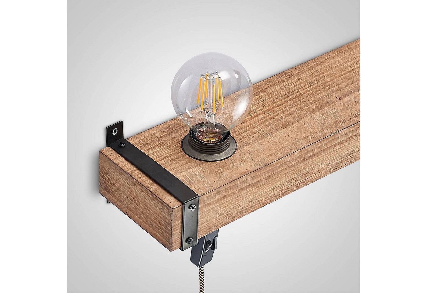 Lindby Wandleuchte Sverina, Holz IP20, 1 x 40 W – Bild 5 von 5