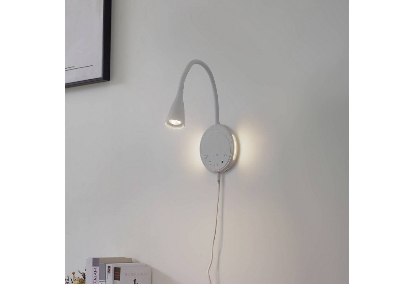 Lindby Wandleuchte Zayna, Enthalten, 1 x 5,2 W LED, Farbwechsel warmweiß / tageslicht – Bild 3 von 5