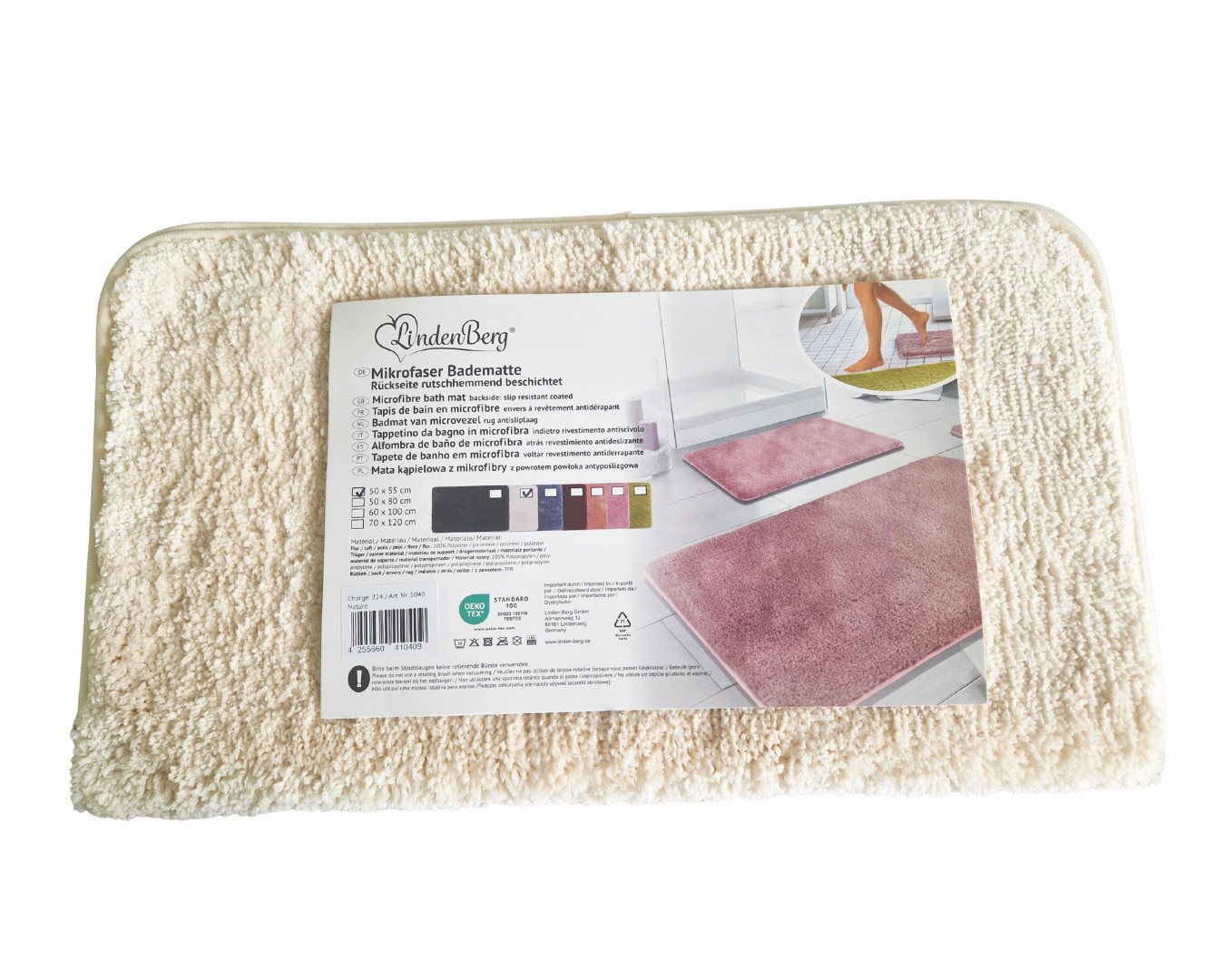 LindenBerg Badematte - Rutschfester Badteppich - Mikrofaser – Bild 2 von 2