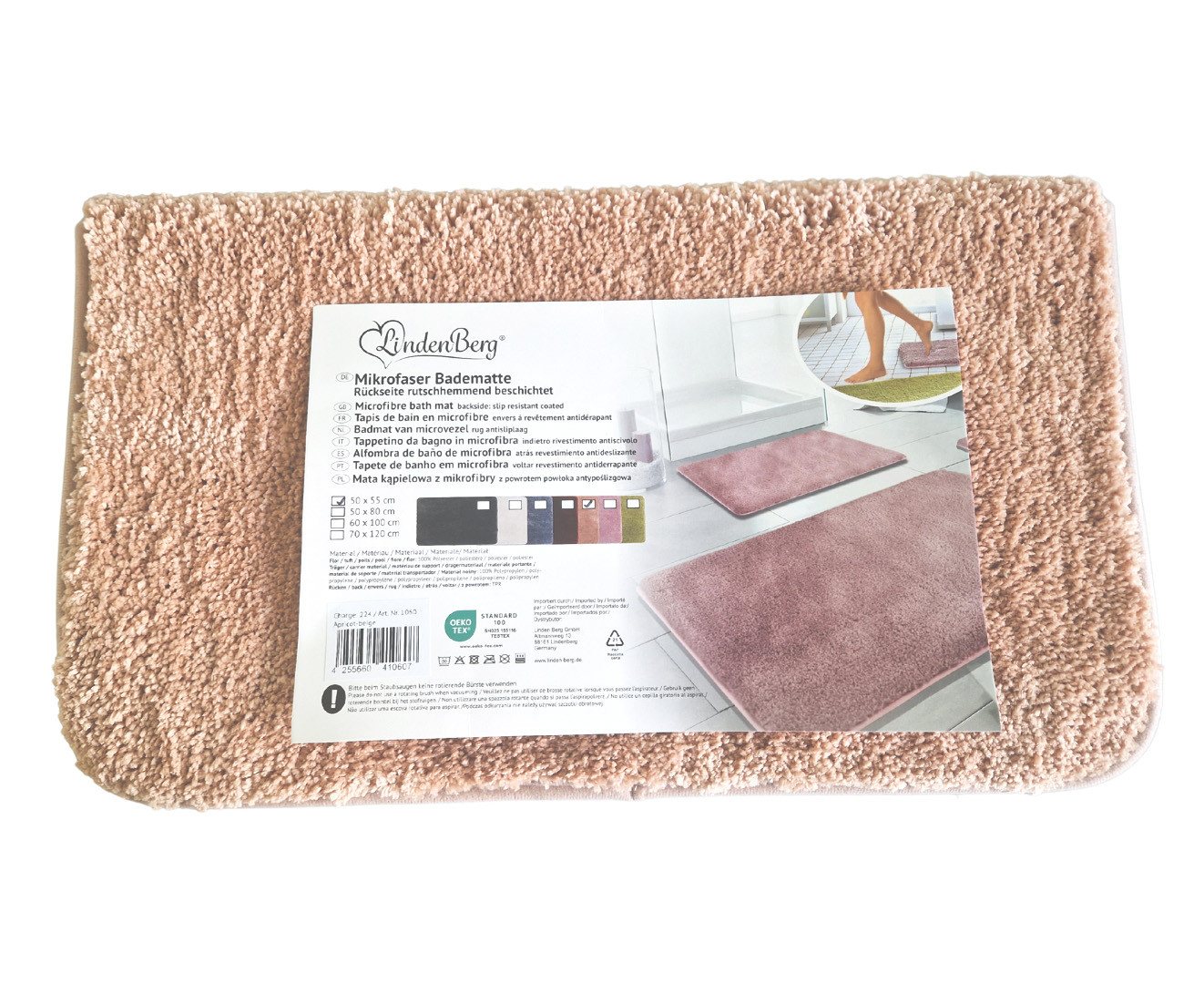 LindenBerg Badematte - Rutschfester Badteppich - Mikrofaser – Bild 2 von 2
