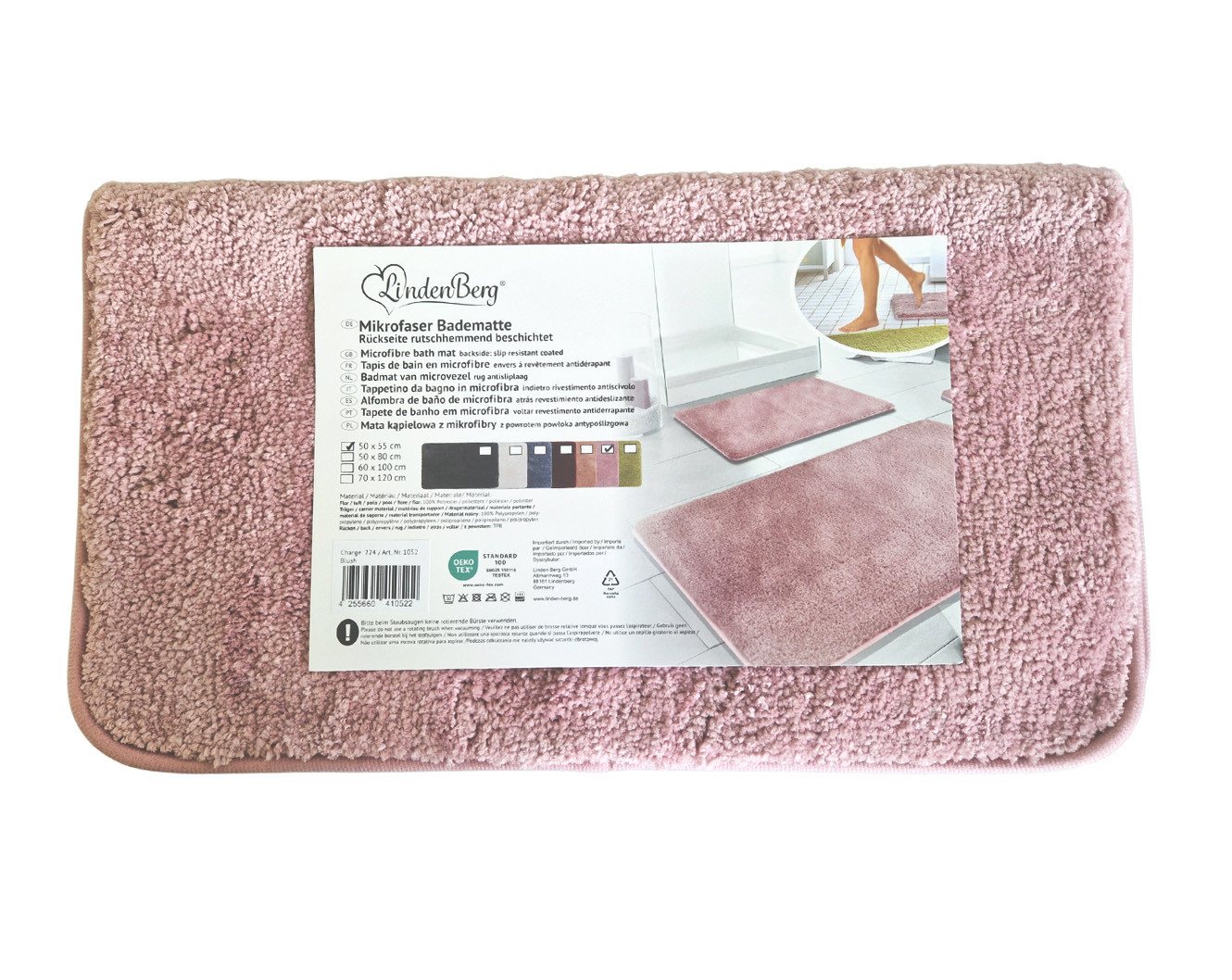 LindenBerg Badematte - Rutschfester Badteppich - Mikrofaser – Bild 2 von 2