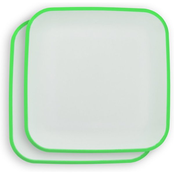 LindenBerg Kunststoffteller eckig 2er Set, Bruchsicher