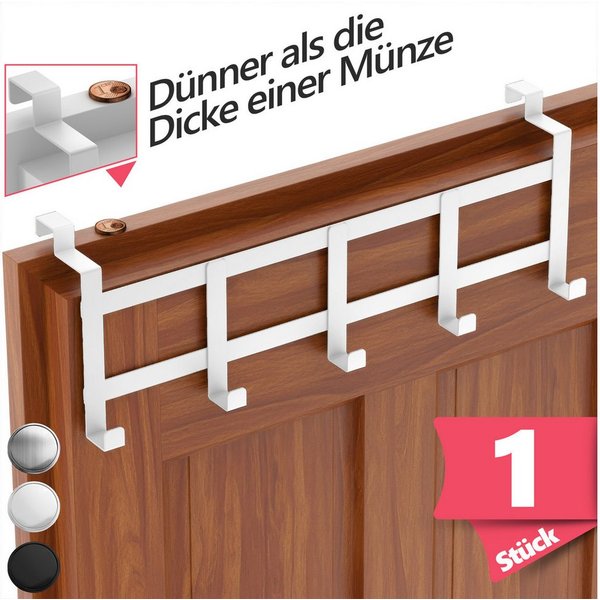 Lindenstein Türhaken Türhaken Innenseite Premium, Türen, (Packung, 1-St., 1), ohne Bohren,Stabil,langlebig,rostbeständig,verformungsresistent