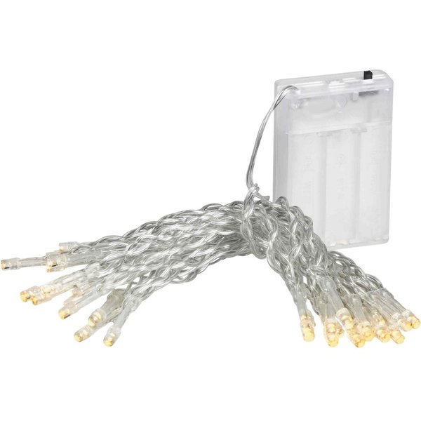 Linder Exclusiv GmbH LED-Lichterkette, Batterie 6/18h Timer 20 LEDs warmweiß 2,85m