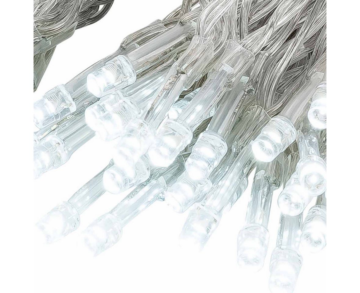 Linder Exclusiv GmbH LED-Lichterkette, Batterie 7,35m 50 LEDs kaltweiß 6/18hTimer Innen transparentes Kabel – Bild 2 von 2