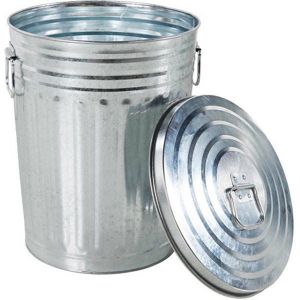 Linder Exclusiv GmbH Mülleimer Metall Eimer mit Deckel-Apfalleimer-Mülleimer - Ascheeimer