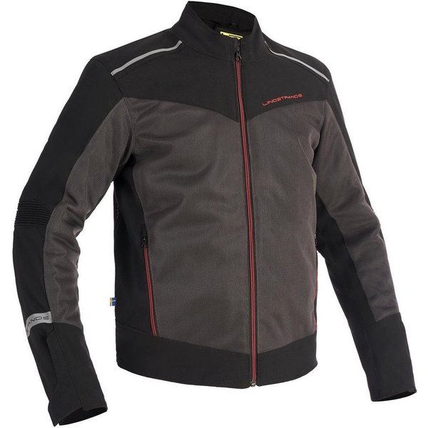 Lindstrands Motorradjacke Textile Jacket Delsbo Black Grey