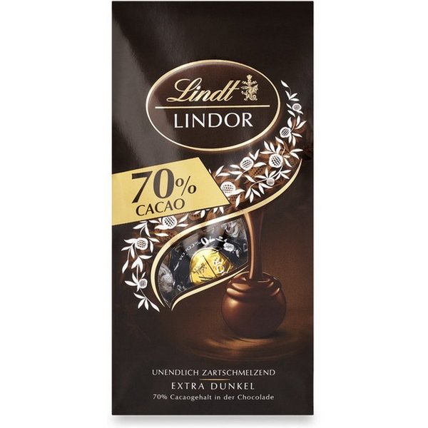 LINDT Schokolade, Lindt Lindor Beutel die unendlich zartschmelzende Füllung 136g