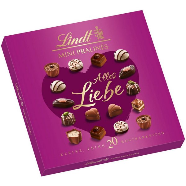 LINDT Schokolade, Lindt Mini Pralinen mit verschiedenen Emotionale Botschaften 100g