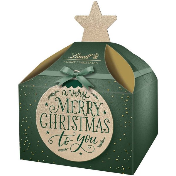 LINDT Schokolade, Lindt Kalligrafie Xmas Würfel mit leckeren exclusiven Pralinen 58g