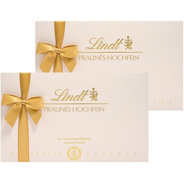 LINDT Schokolade, Lindt Pralines Hochfein feinster Praline Spezialitäten 120g 2er Pack