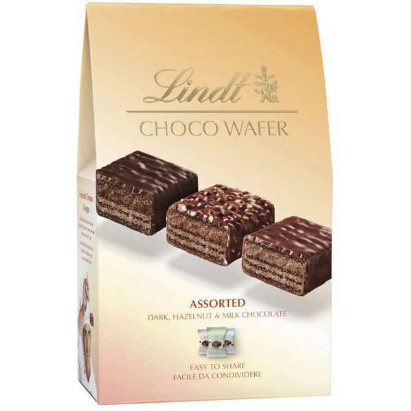 LINDT Schokolade, Lindt Choco Wafer Assorted abwechslungsreiche Waffel Mischung 138g